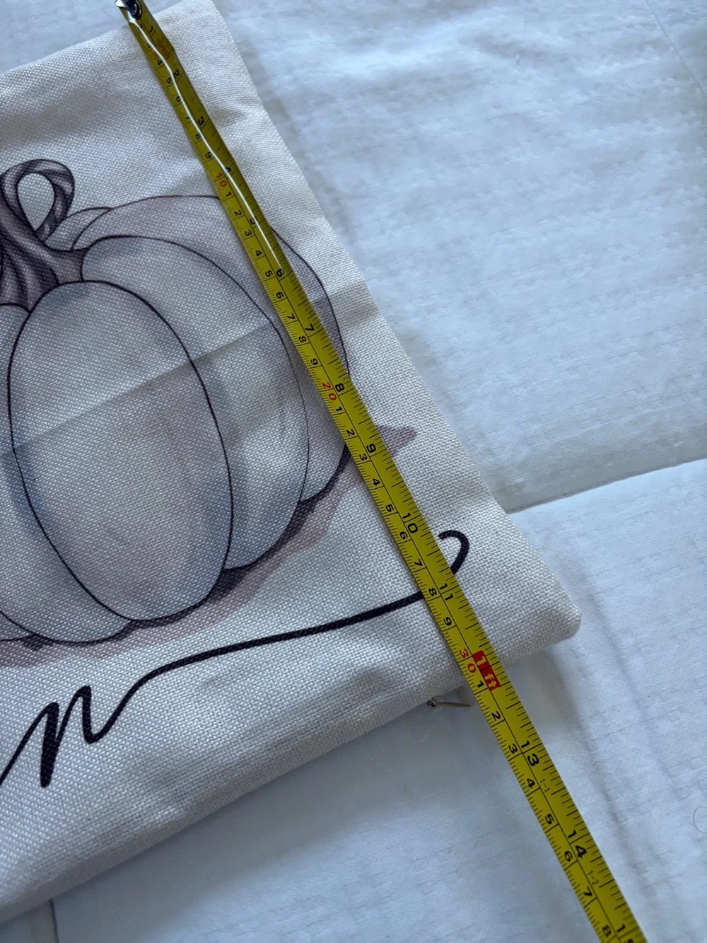 Neutral Pumpkin Printed Decorative Pillow - Home Accents